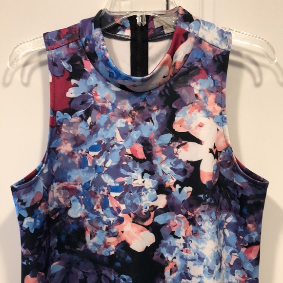 Belle Sky dress women's Large L sleeveless polyester abstract floral EUC - Picture 3 of 7
